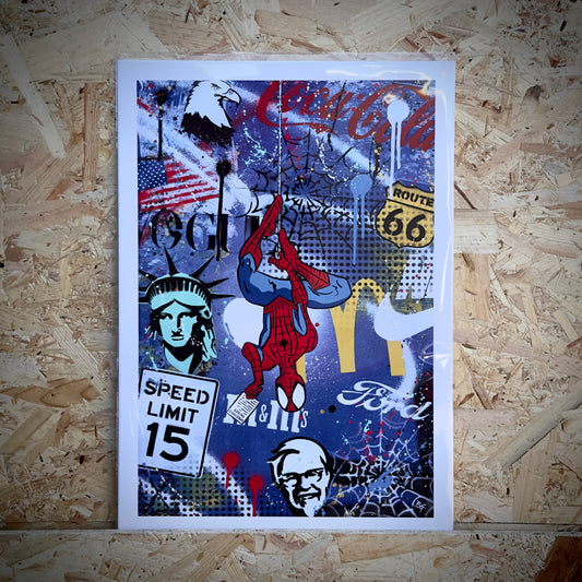 'Speeder Man' A3 medium Print